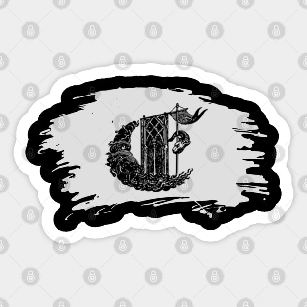 Gothic letter E – Alphabet typography Sticker by IrvinGoth Garden